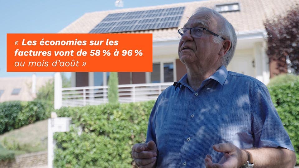 M. Damotte explique qu'il fait des économies grâce à ses panneaux solaires